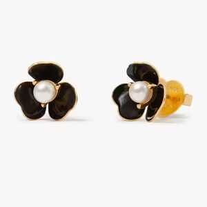 kate spade Black and Gold Flower Earrings
